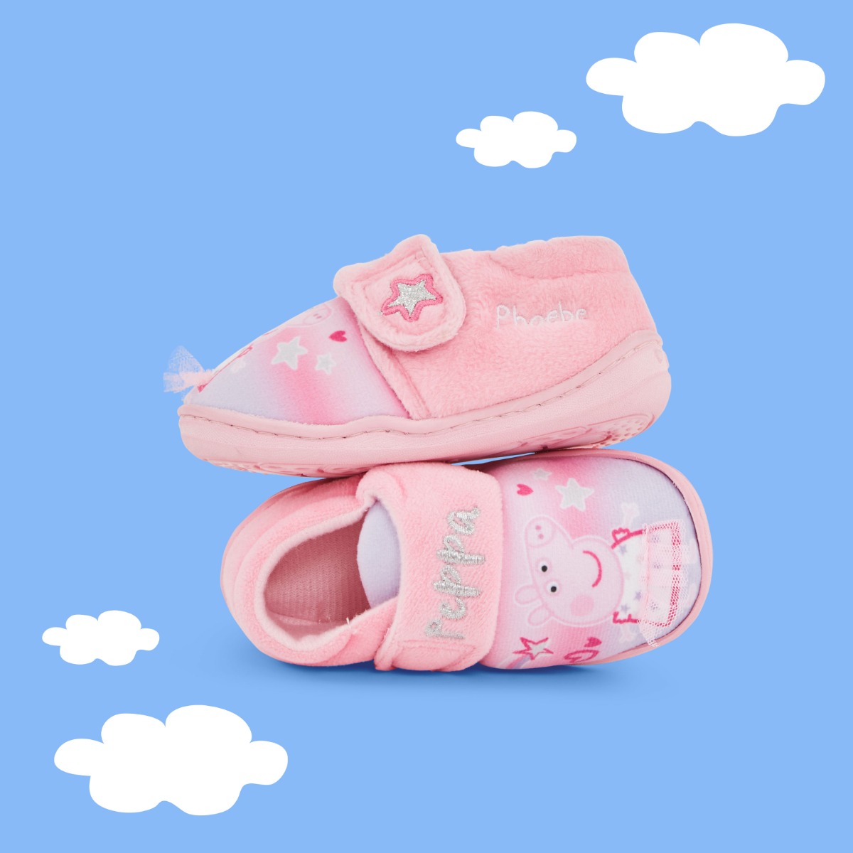 Personalised Pink Peppa Pig Slippers