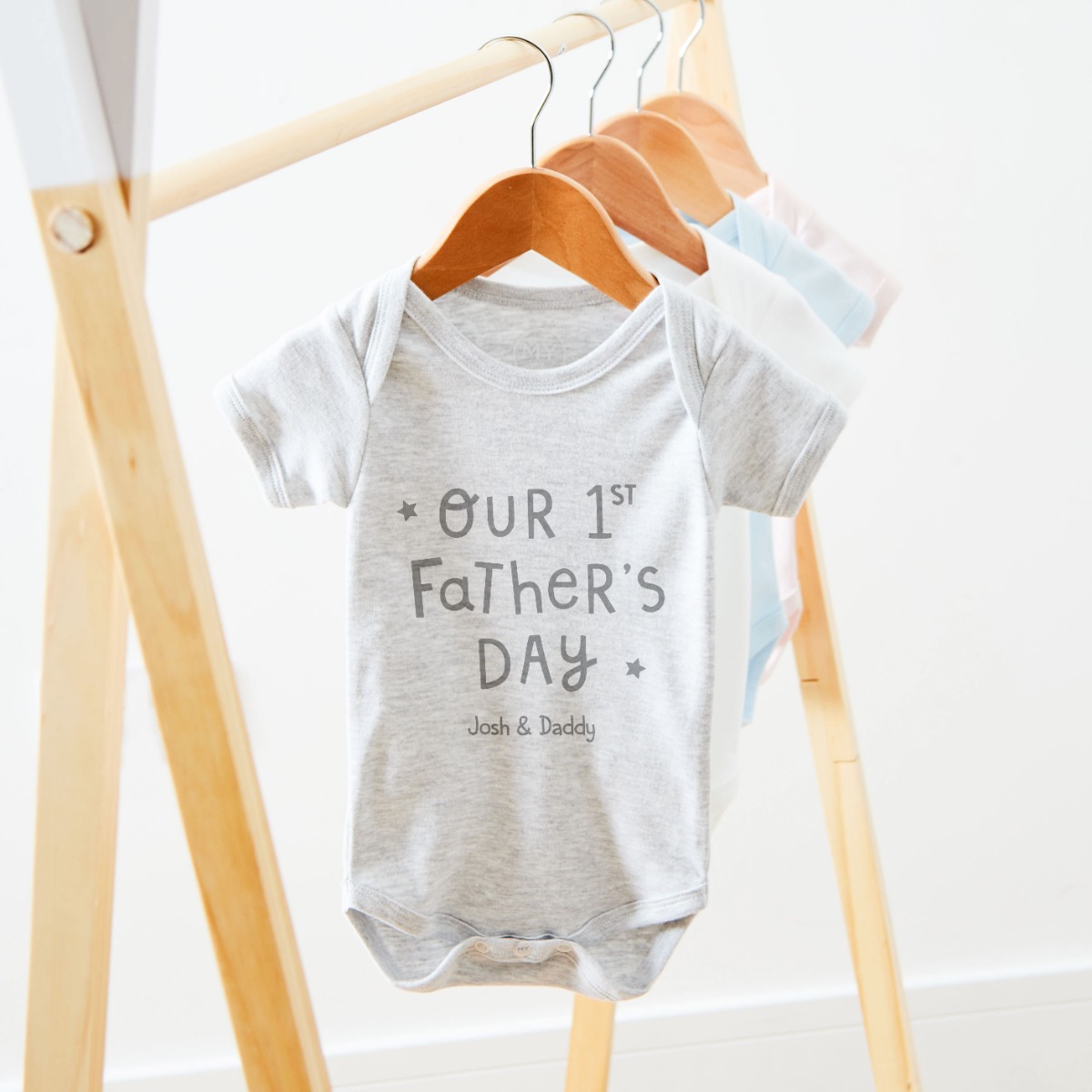 Personalised Our 1st Father’s Day Grey Bodysuit