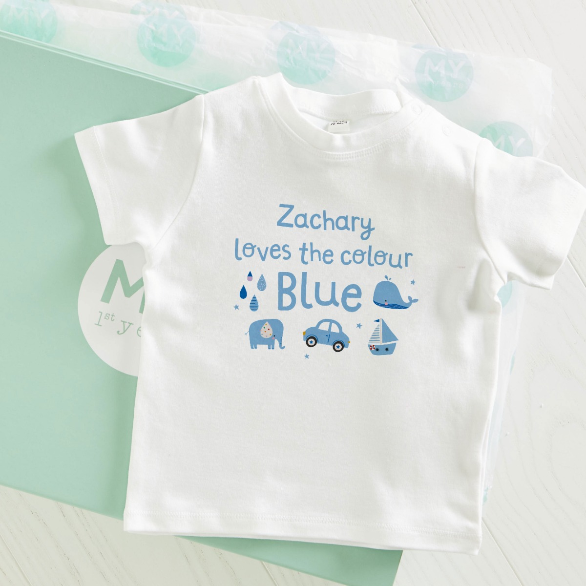 Personalised Loves Blue T-Shirt