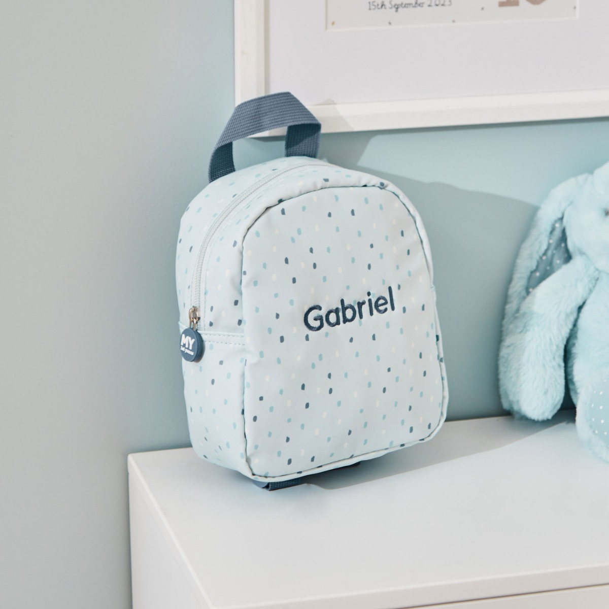 Personalised Blue Tiny Backpack