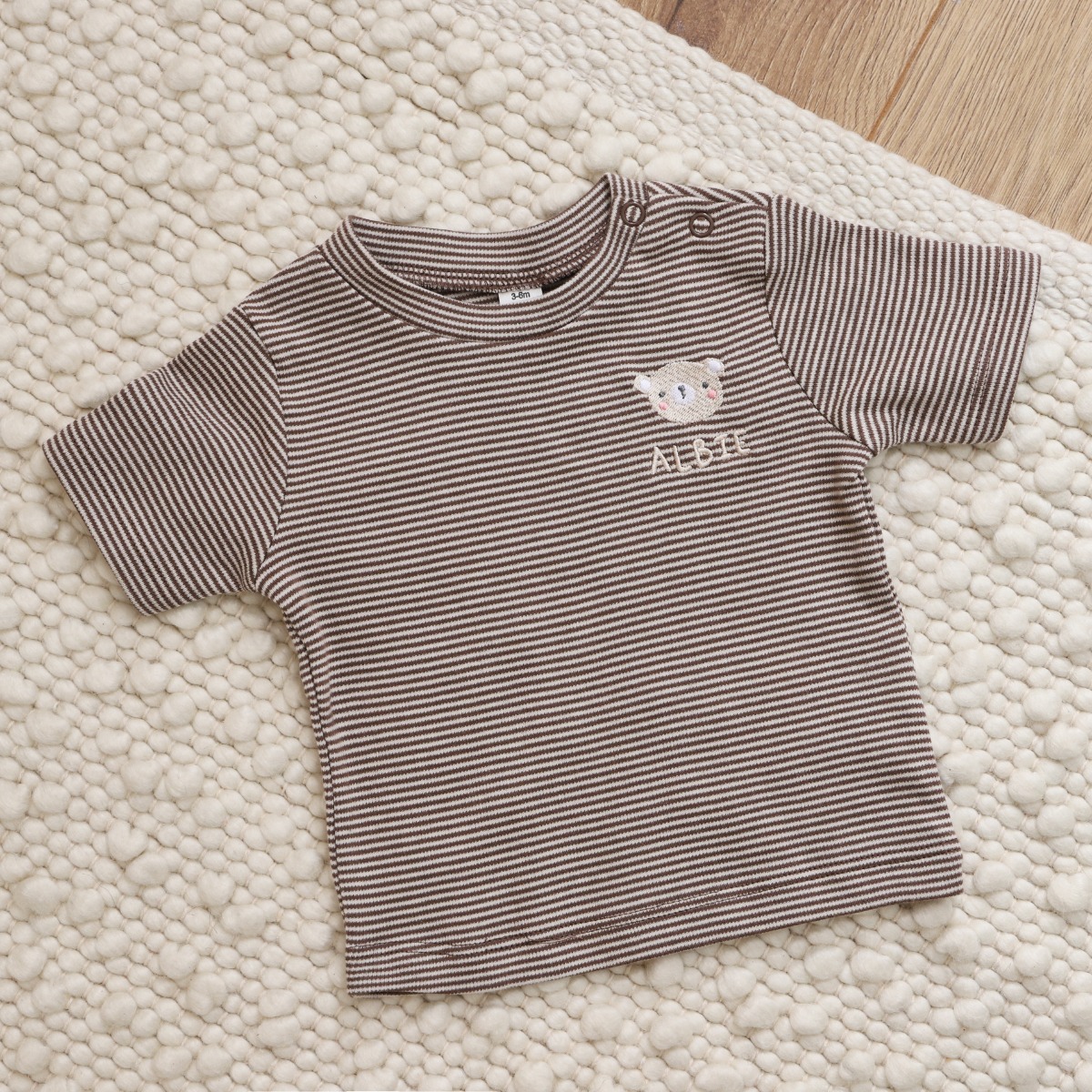 Personalised Bear Striped Top