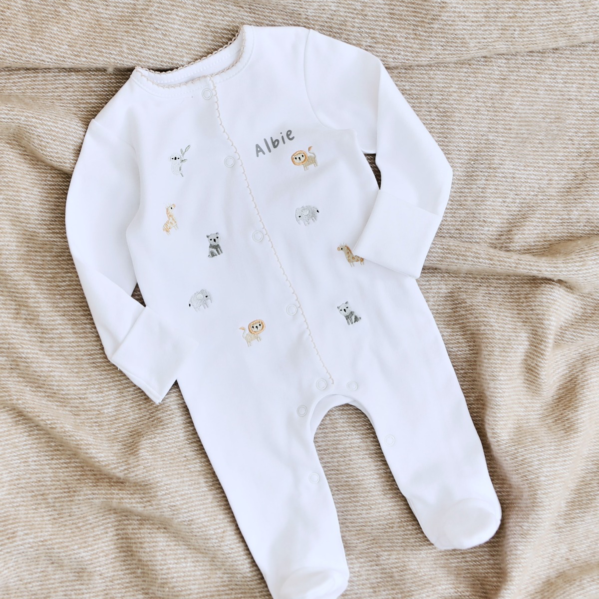 Personalised Welcome to the World Sleepsuit