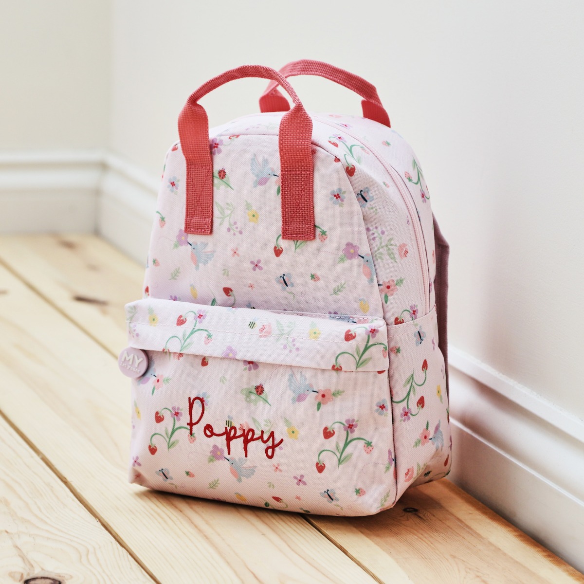 Personalised Grab Handle Fruit Print Backpack