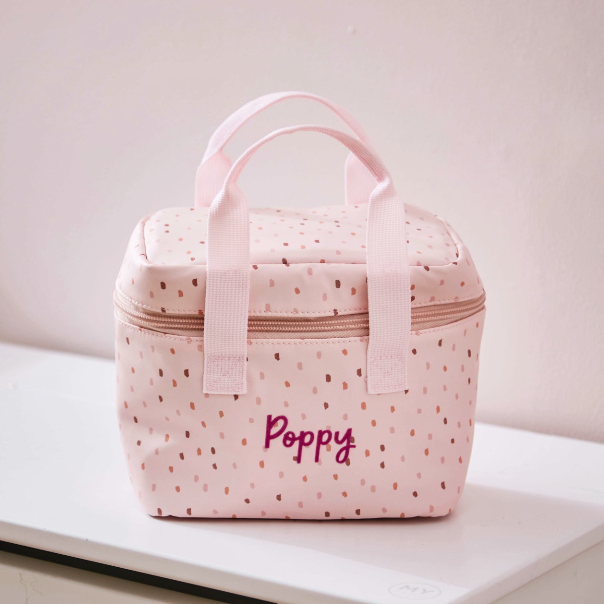 Personalised Pink Spot Snack Bag