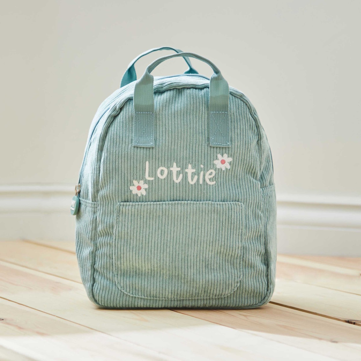 Personalised Daisy Sage Mini Cord Backpack