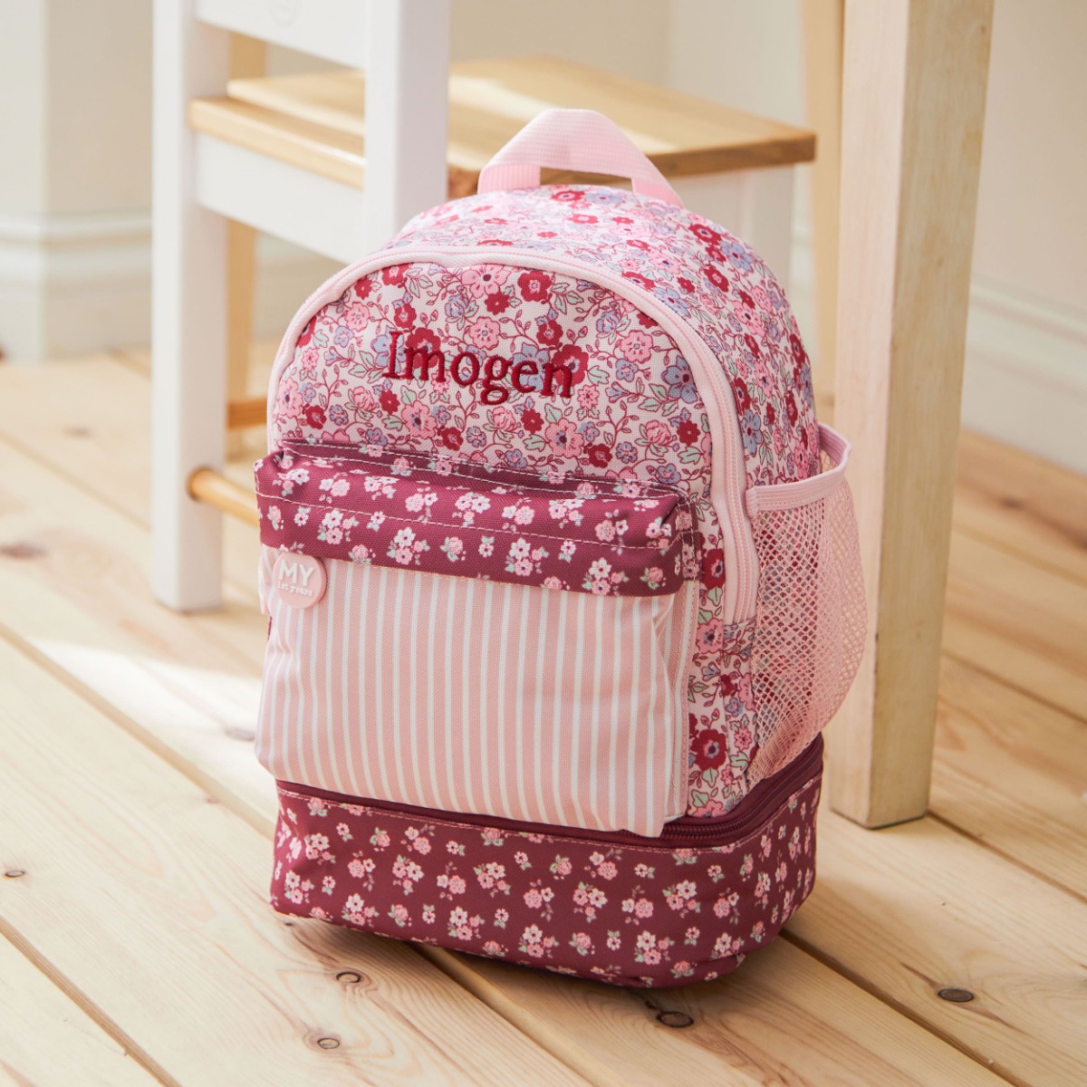 Personalised Ditsy Berry Mini Backpack with Compartment