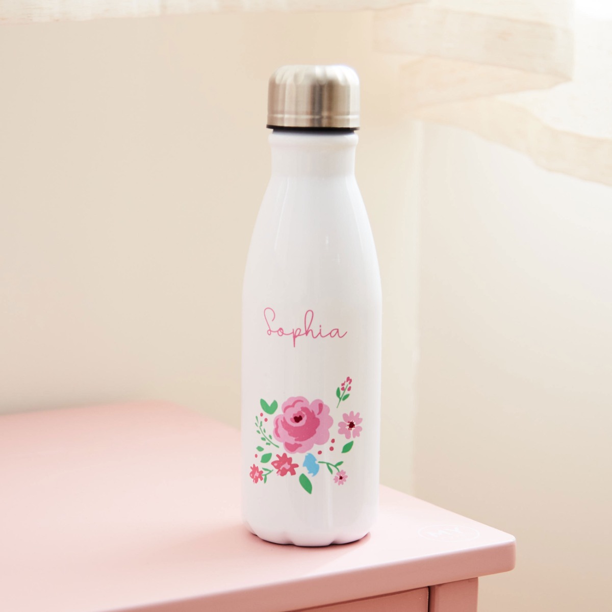 Personalised 500ml Floral Water Bottle