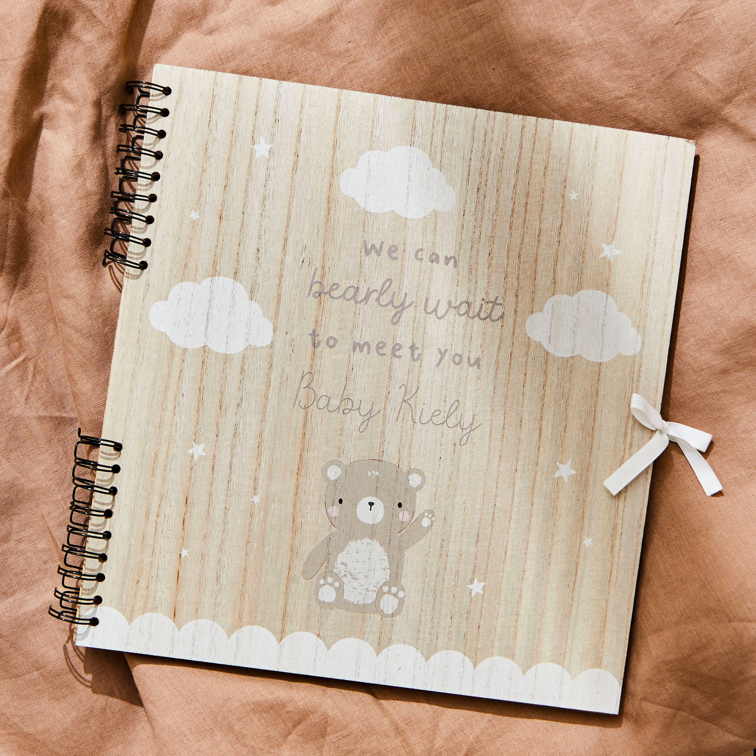 Personalised We Can Bearly Wait To Meet You Scrapbook