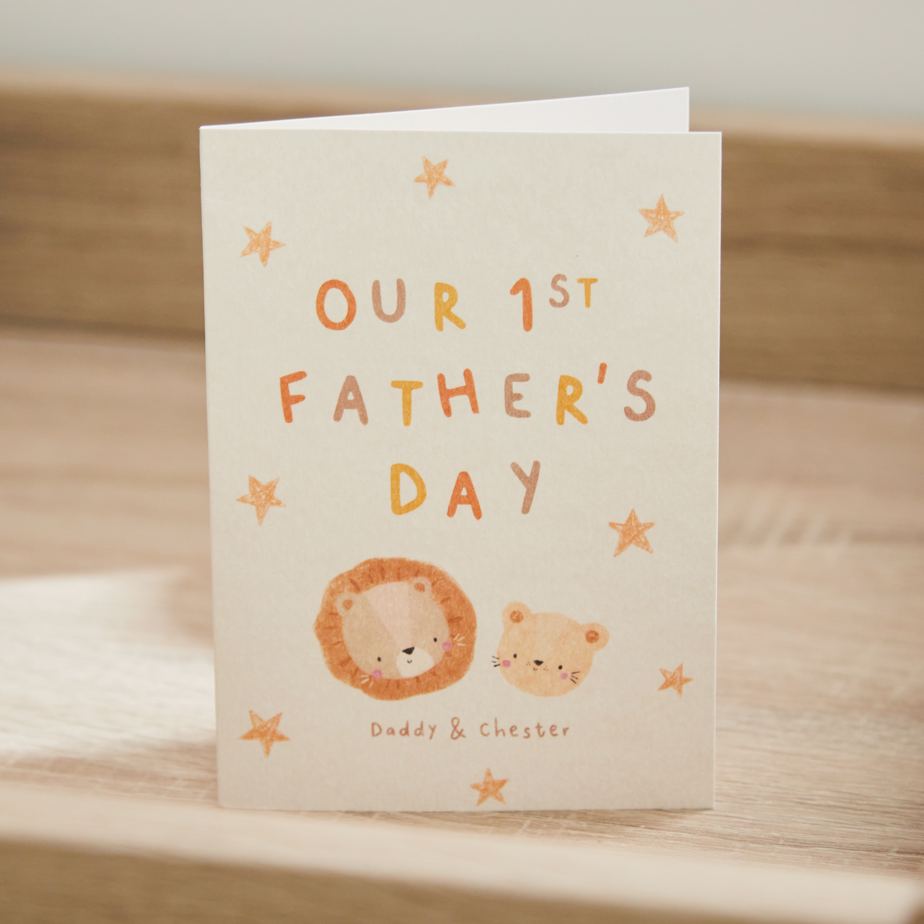 Personalised Our 1st Father’s Day Lion Cub Card