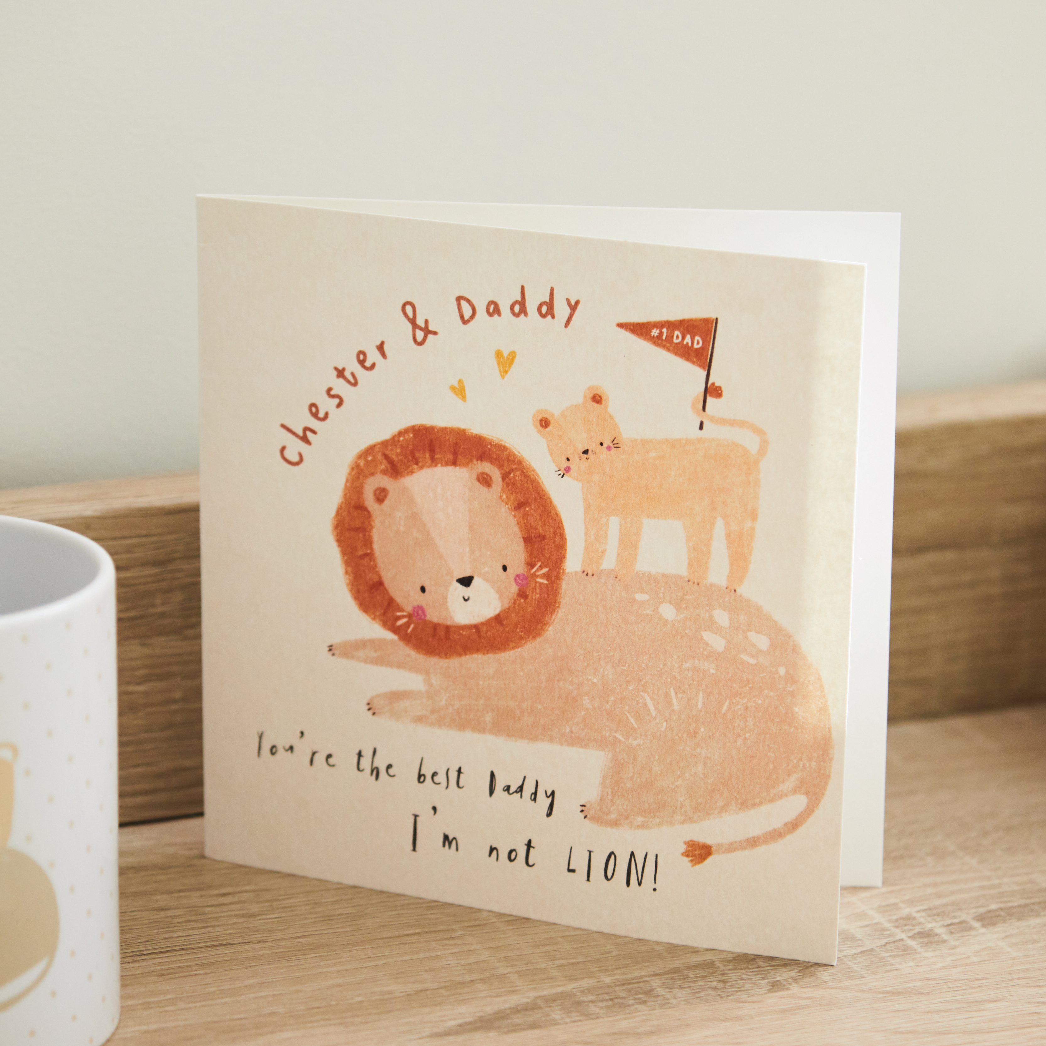 Personalised The Best Daddy Lion Card