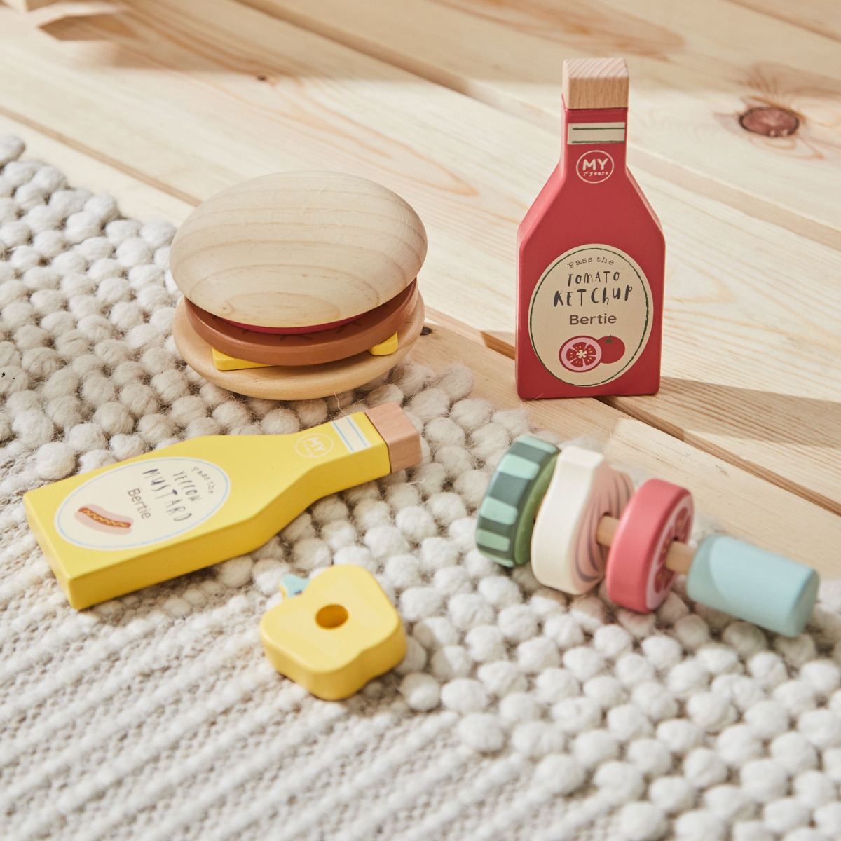 Image of Personalised Wooden Barbecue Food Play Set