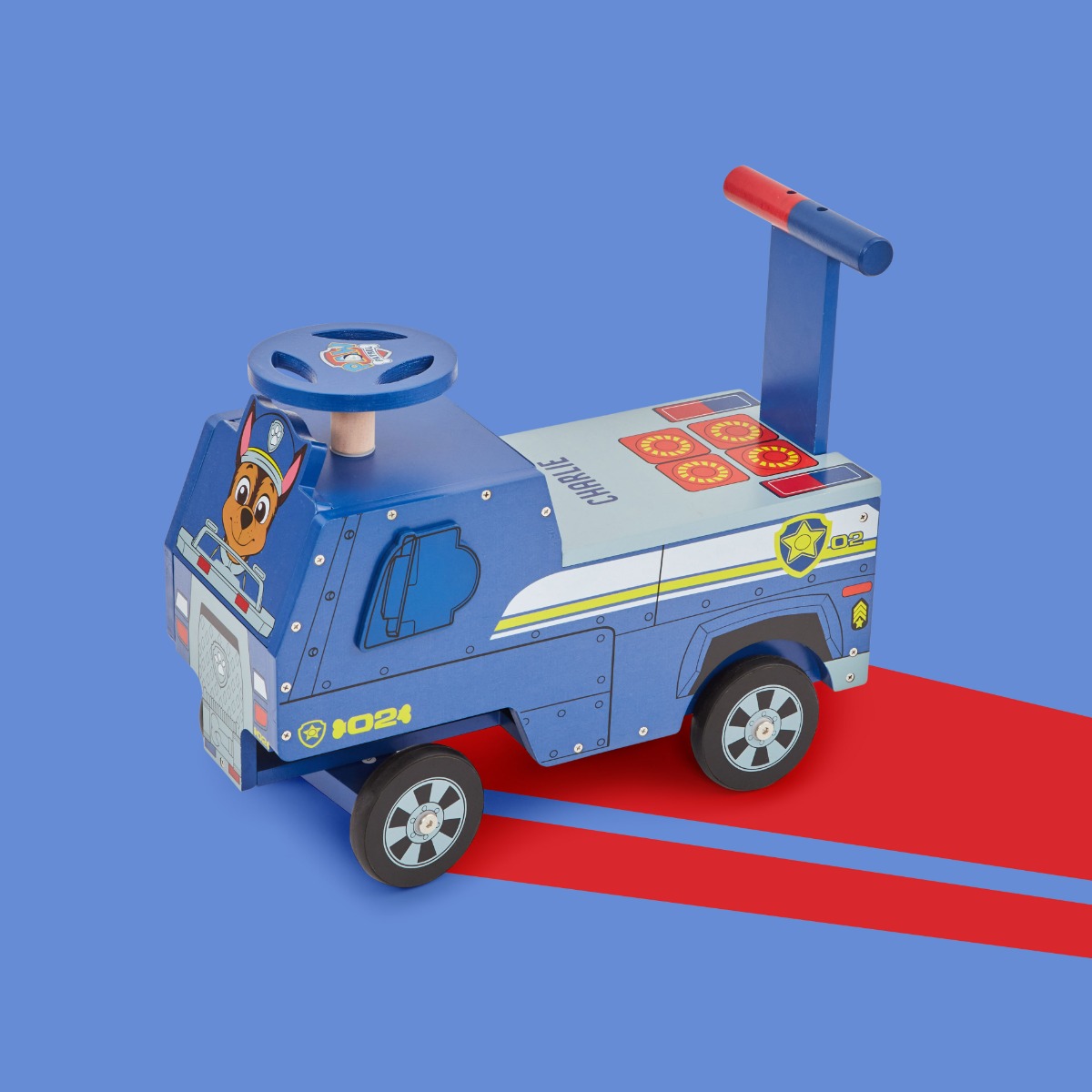 Image of Personalised Paw Patrol Chase Ride On Police Truck