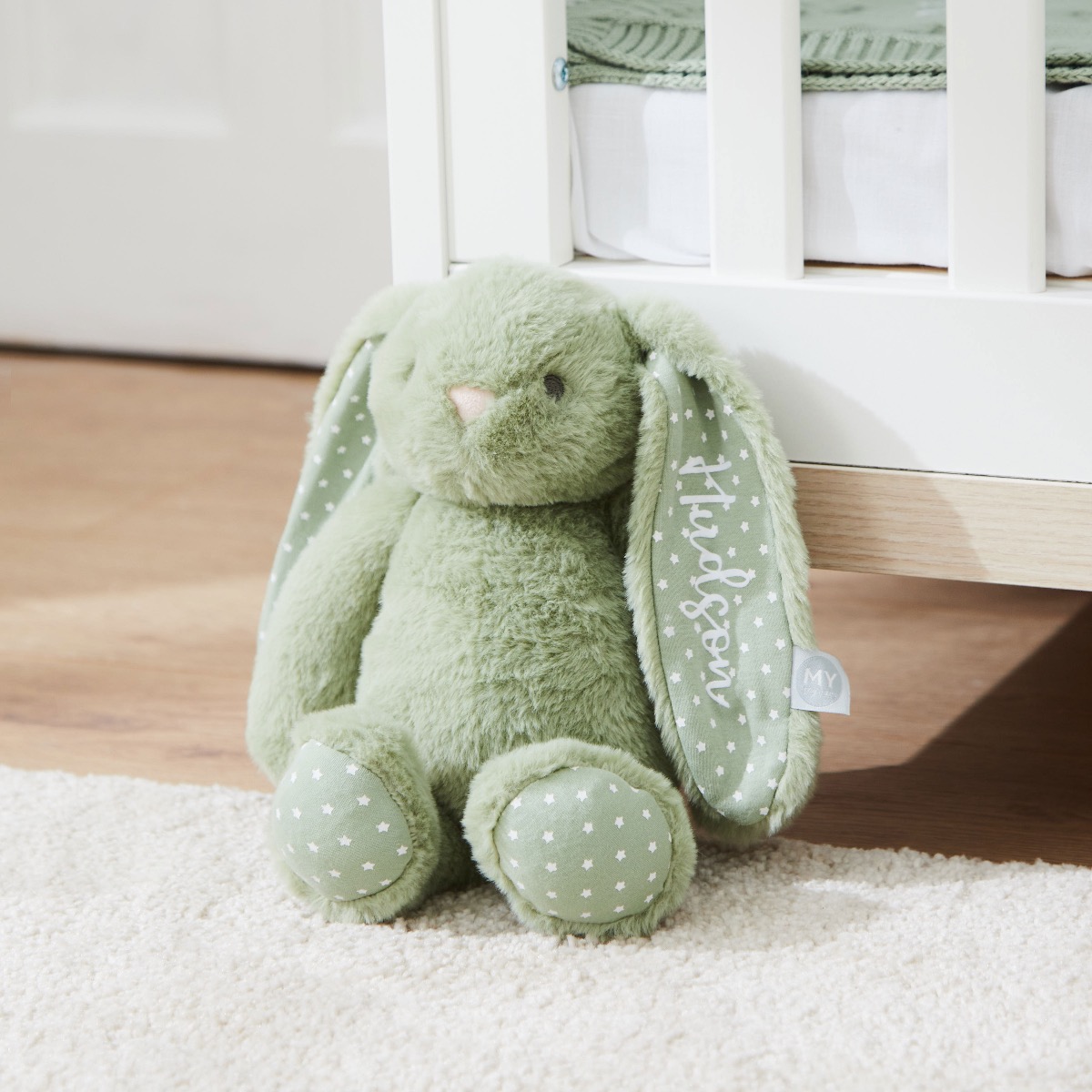 Personalised Sage Green Bunny
