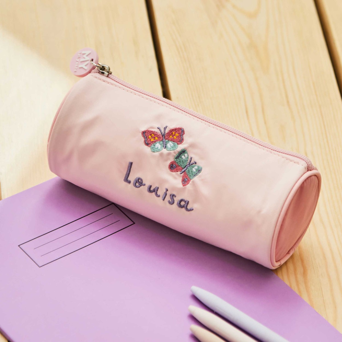 Personalised Butterfly Pink Pencil Case