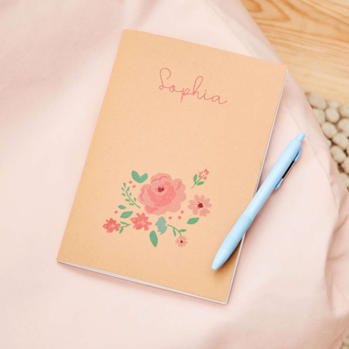 Personalised Floral Childrens Notebook