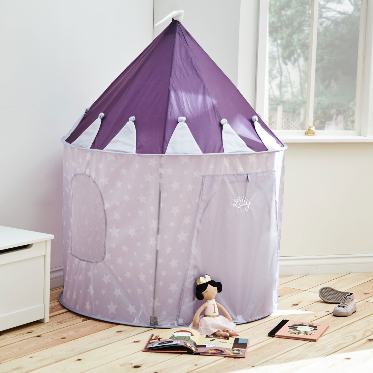 Personalised Kids Concept Lilac Castle Play Tent