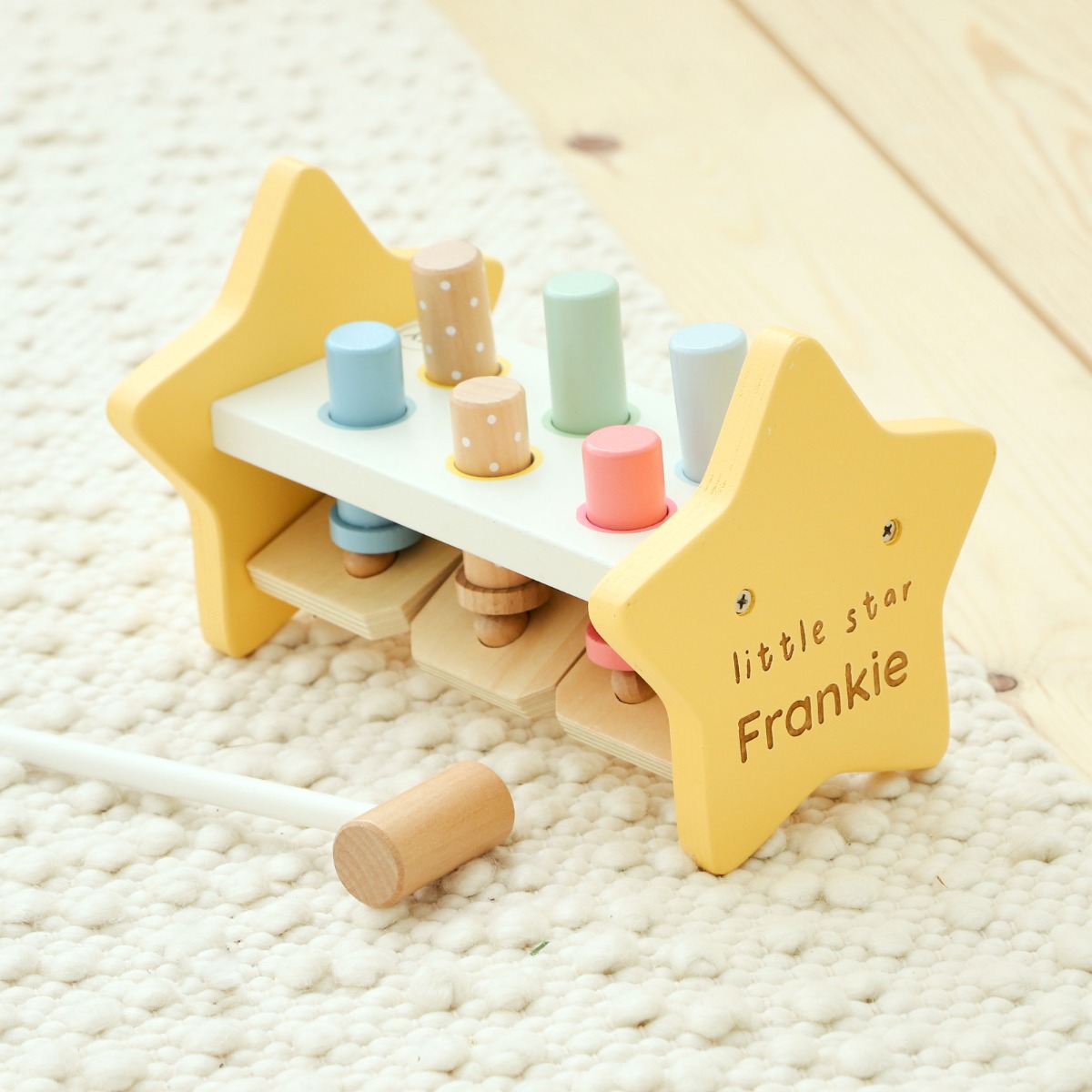 Personalised Star Hammer Bench Toy