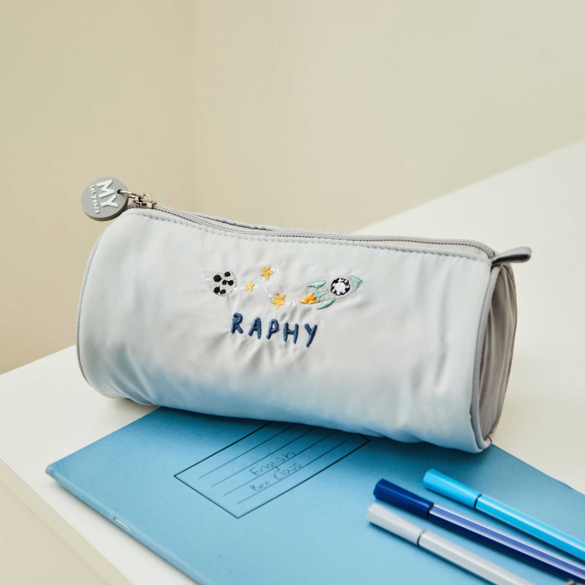 Personalised Rocket Embroidered Pencil Case