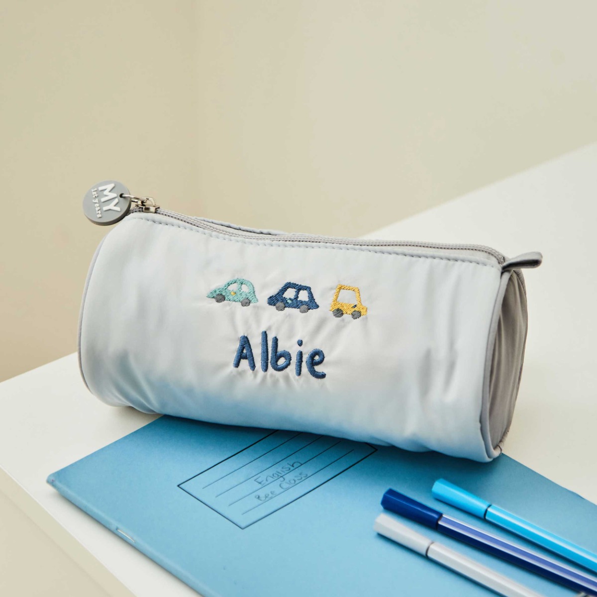Personalised Transport Embroidered Pencil Case