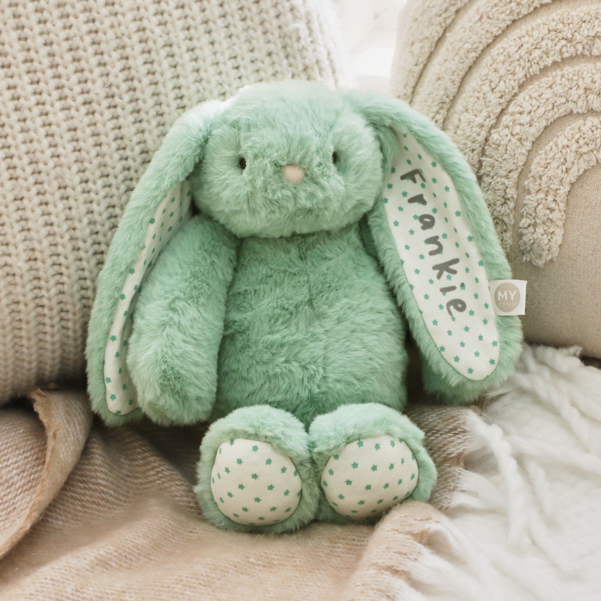 Personalised My 1st Years Blue Bunny Soft Toy