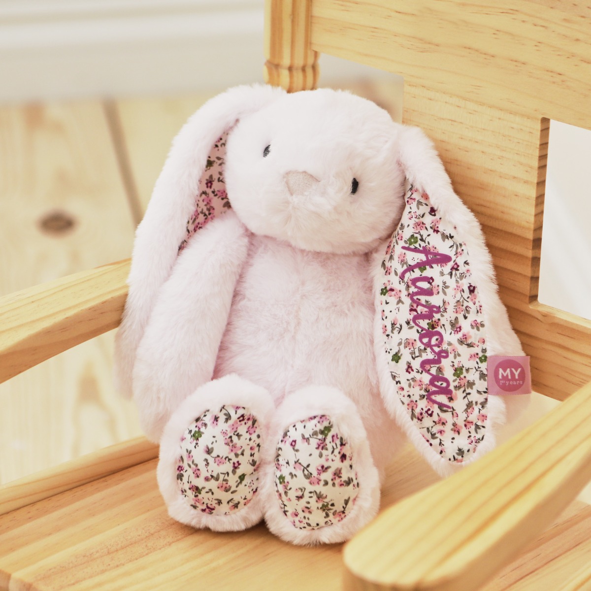 Personalised Pale Pink Bunny Soft Toy