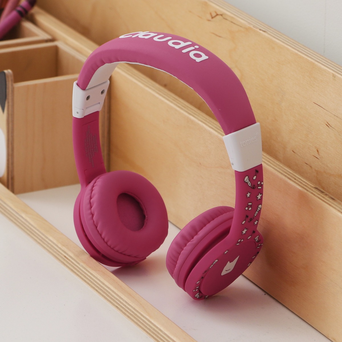 Personalised Tonies Foldable Headphones Pink