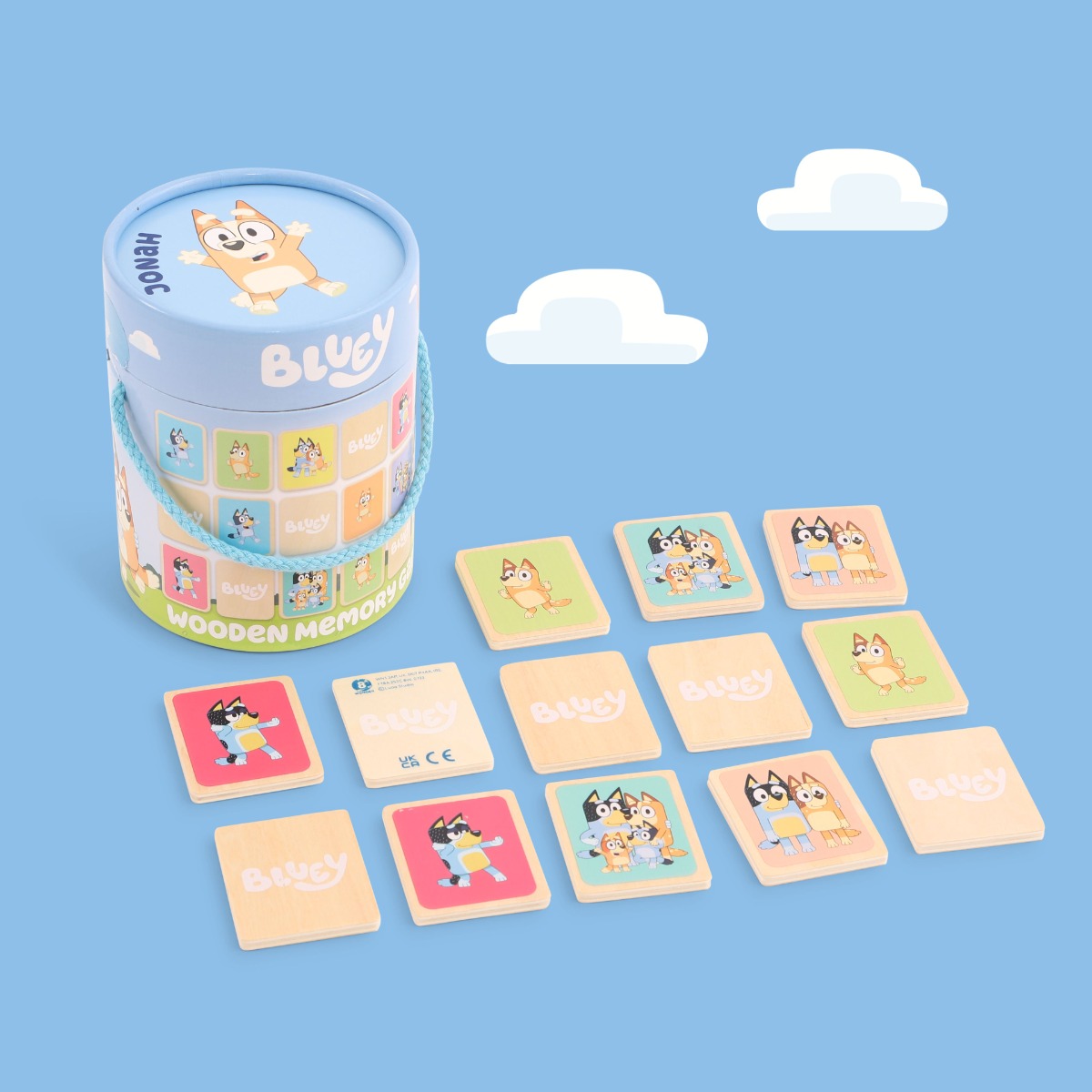 Personalised Bluey Wooden Memory Game