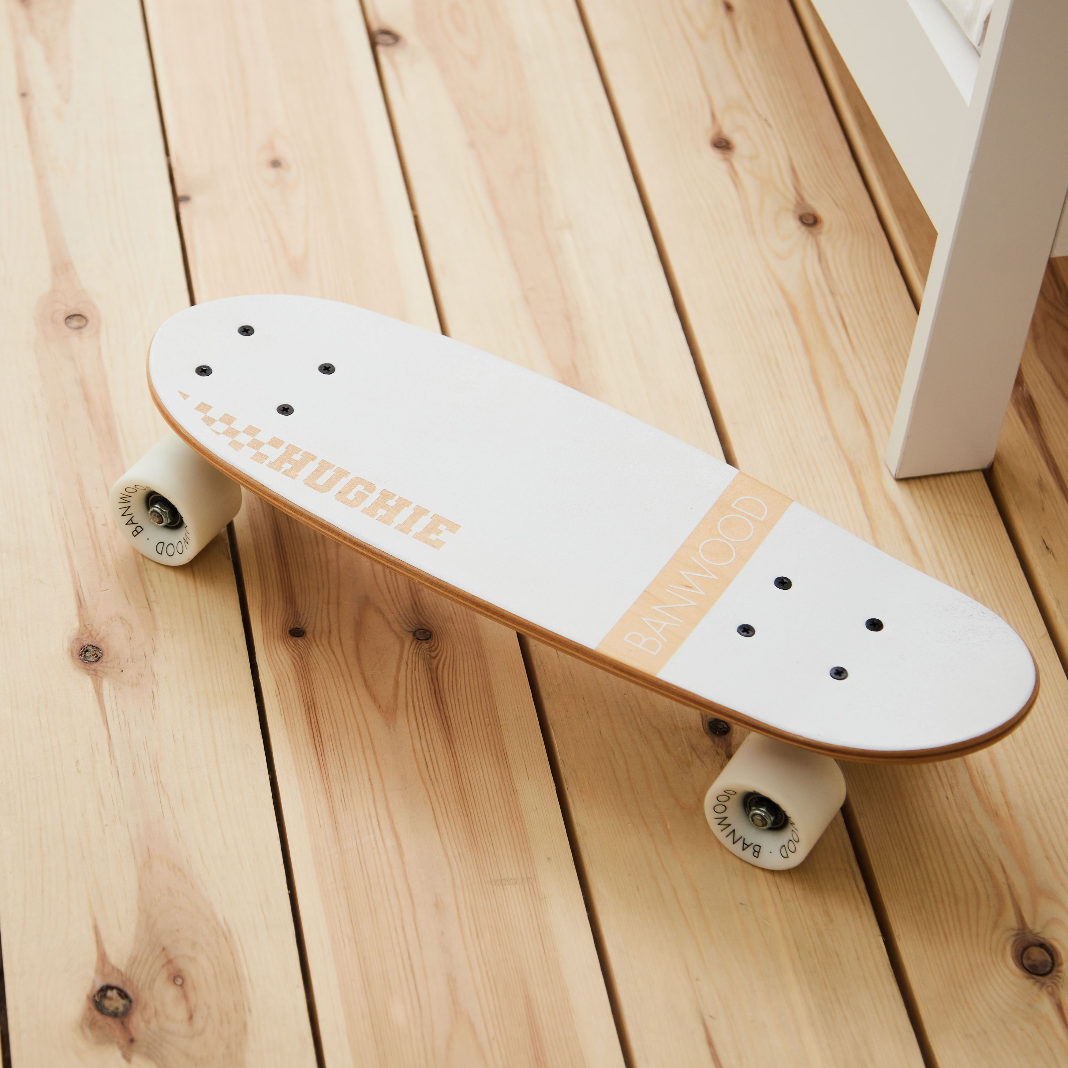Personalised White Banwood Skateboard