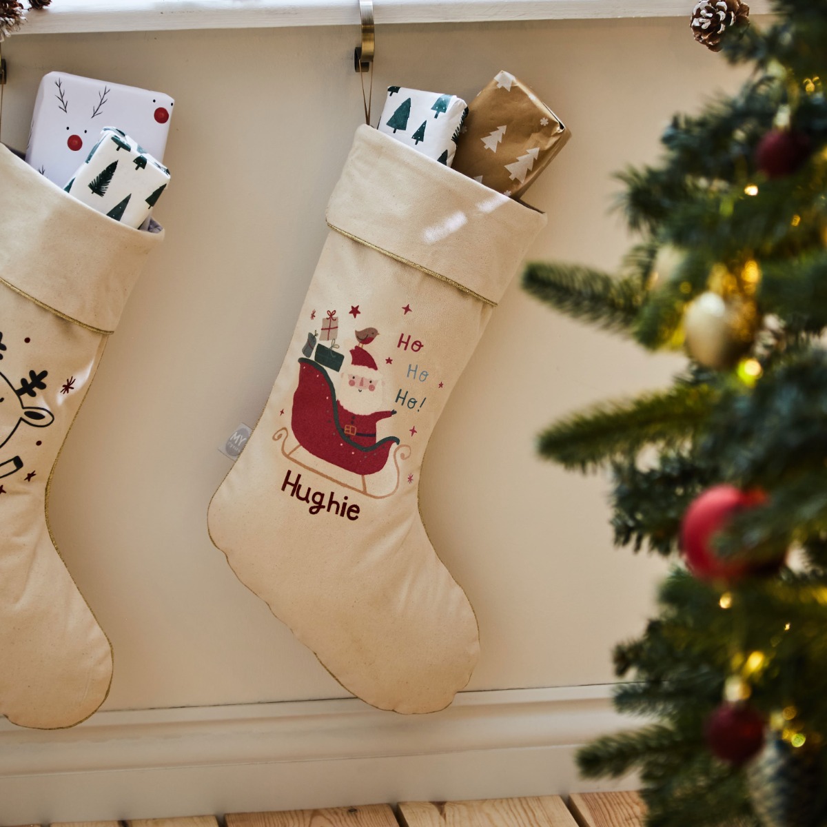 Personalised Santa’s Sleigh Christmas Stocking