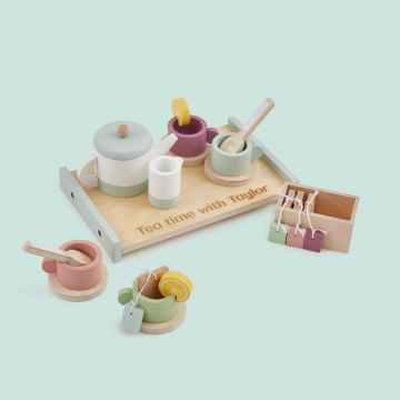 Personalised Kids Concept Wooden Tea Set