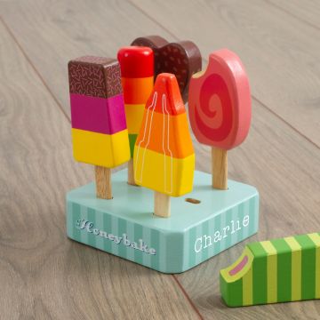 Personalised Le Toy Van Wooden Ice Lolly Play Set