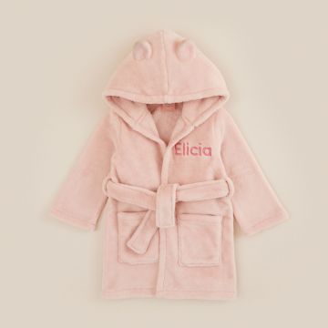 Pink fluffy hooded dressing gown Clothing Unisex Kids Clothing Pyjamas & Robes Robes robe with fairy wings on back and princess crown on hood Made by My 1st years aged 1 to 2 years. 