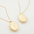 Personalised Gold Baby & Me Locket Necklace Gift Set