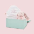 Personalised Pink Bunny and Towel Christening Gift Set