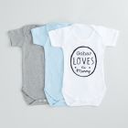 Personalised Pack of 3 Bodysuits with Love Mummy Design