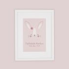 Personalised Pink Bunny Face Wall Art