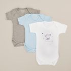 Personalised Pack of 3 Bodysuits with Blue Little Dot Design