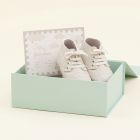 Personalised Grey My 1st Shoes Gift Set