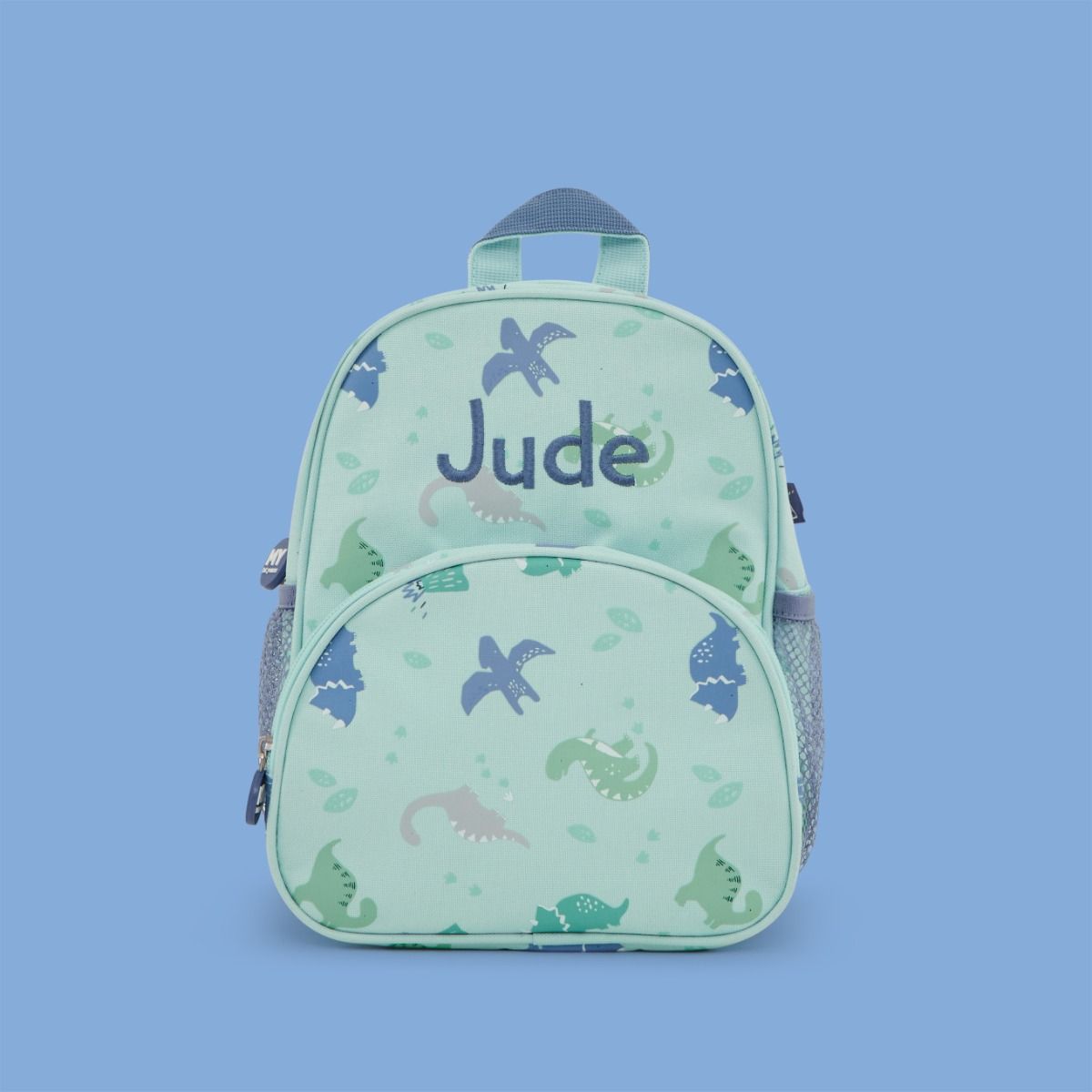 Personalised Green Dinosaur Print Mini Backpack