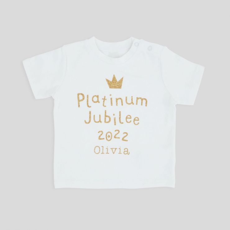Personalised Platinum Jubilee White T-Shirt
