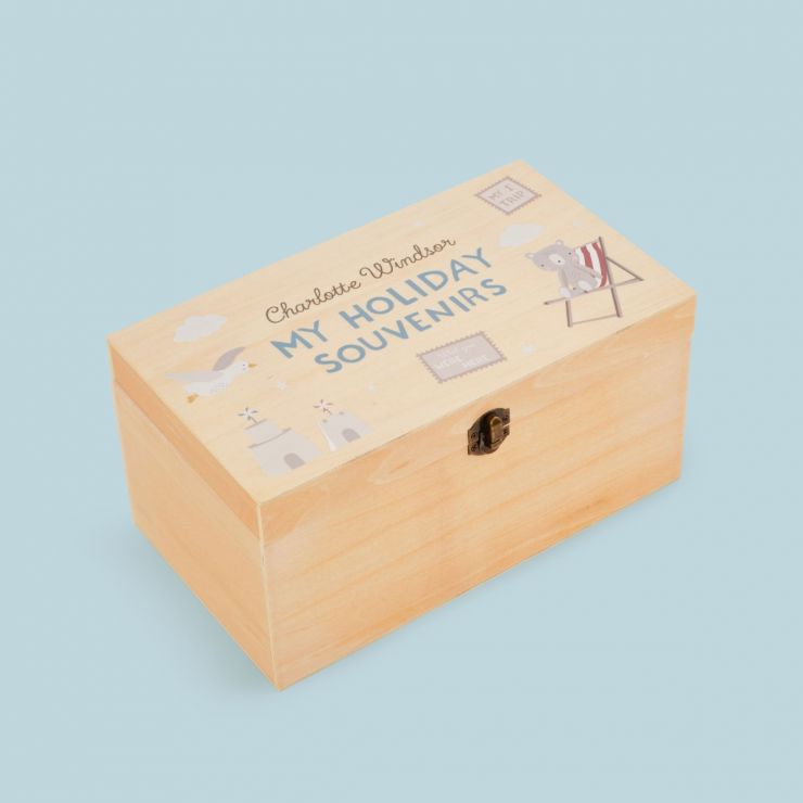 Personalised Holiday Souvenirs Wooden Box