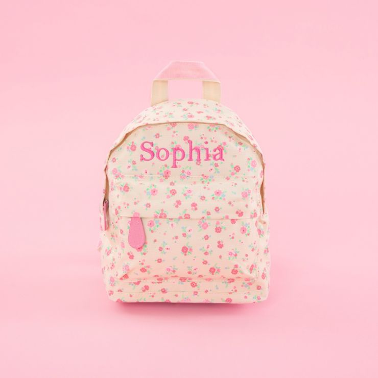 Personalised Ditsy Floral Print Mini Backpack 