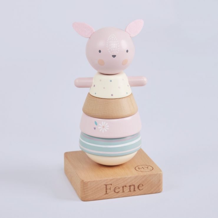 Personalised Bunny Wooden Stacker Toy