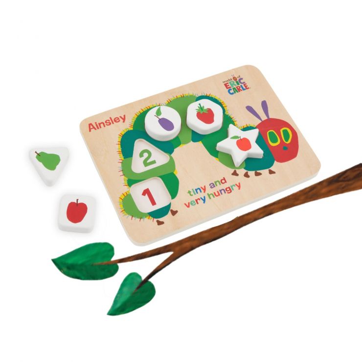 Personalised The Very Hungry Caterpillar Wooden Puzzle Toy