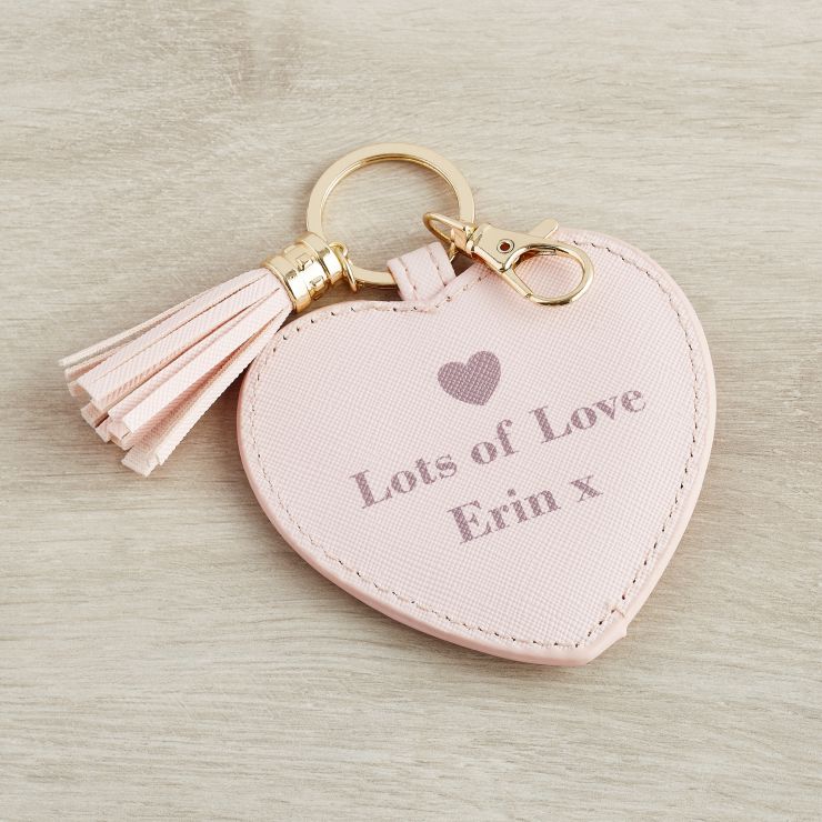 Personalised Pink 'Live Love Sparkle' Keyring