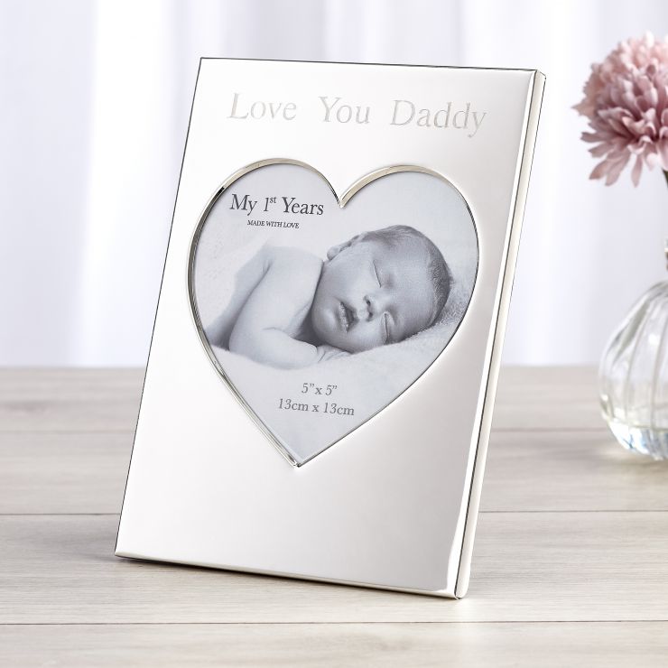 Personalised Silver Heart Photo Frame