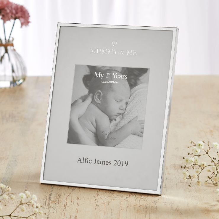 Personalised Sliver-Plated Mummy & Me Photo Frame