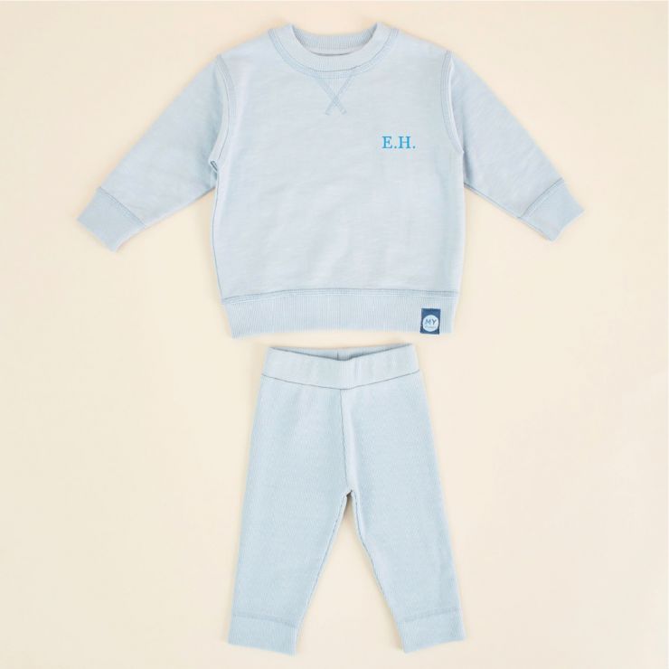 Personalised Blue Jersey Outfit Set