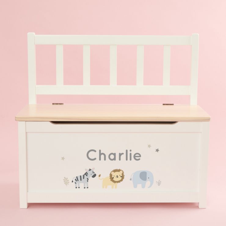 Personalised Jungle Design Toy Bench