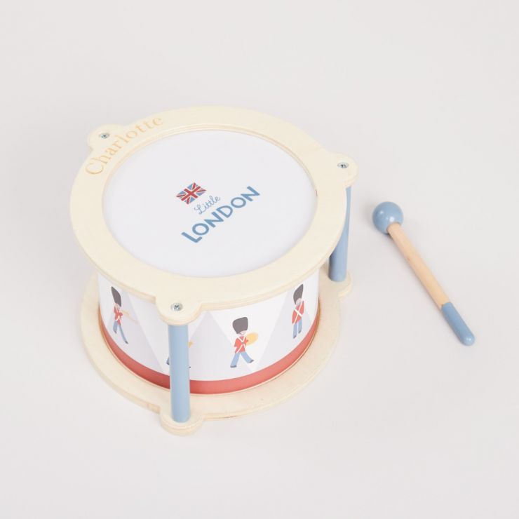 Personalised Little London Wooden Toy Drum